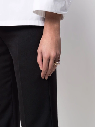Shop Lemaire Drop Ring Set In Gold
