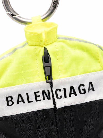 Shop Balenciaga Micro Windbreaker Keyring In Gelb