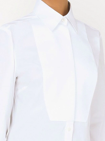 Dolce & Gabbana Tailored Shirt With Collared Neck And Buttoned Cuffs In Weiss