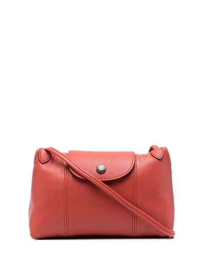 Shop Longchamp Le Pliage Cuir Crossbody Bag