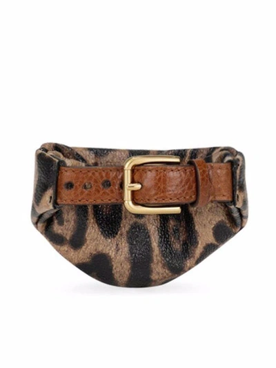 Shop Dolce & Gabbana Crespo Leopard-print Toiletry Bag In Braun
