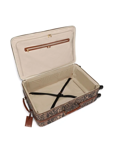 Shop Dolce & Gabbana Crespo Leopard-print Suitcase In Brown