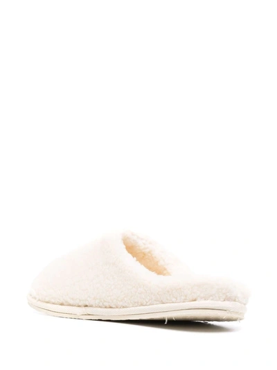 Shop Tommy Hilfiger Embroidered-logo Slippers In Weiss