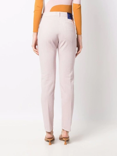 Forte Forte High-waisted Slim Cut Trousers In Rosa