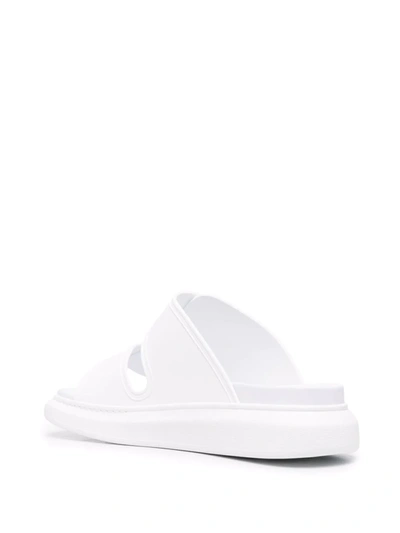 Shop Alexander Mcqueen Logo-buckle Detail Sandals In Weiss