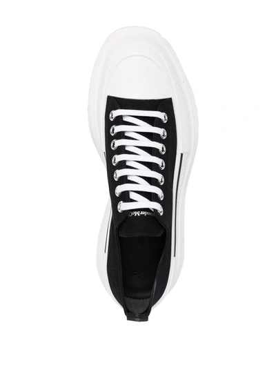 Alexander Mcqueen Canvas Tread Slick Sneaker In Schwarz