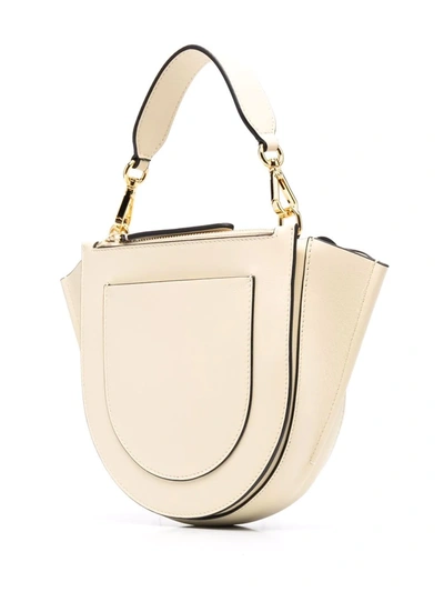 Shop Wandler Hortensia Leather Tote In Nude