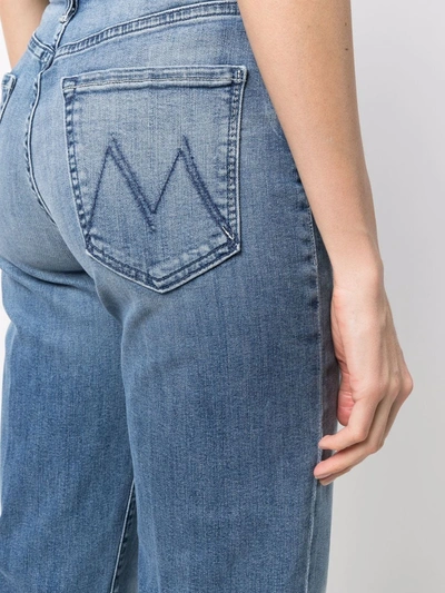 Shop Mother Faded Straight-leg Jeans In Blau