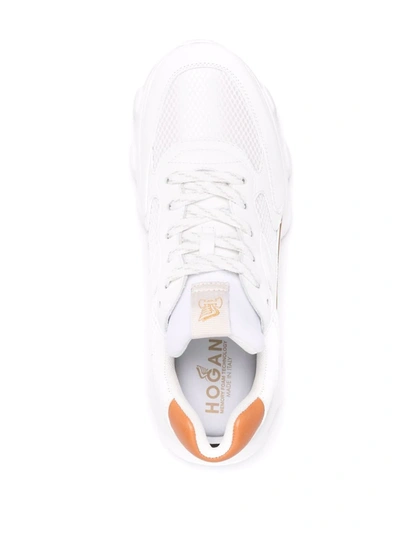 Shop Hogan H540 Mid-top Sneakers In Weiss