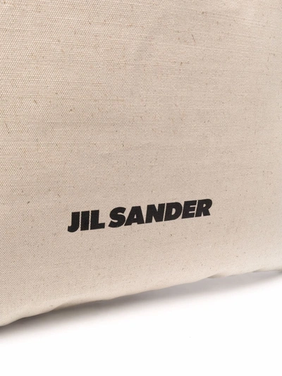 Jil Sander Logo-print Tote Bag In Nude