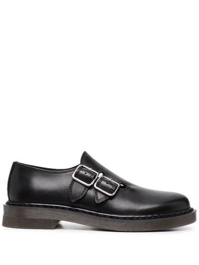 Shop Apc Side-buckle Detail Brogues In Schwarz