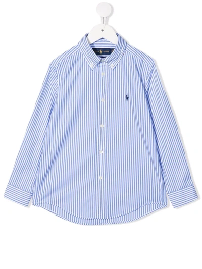 Shop Ralph Lauren Embroidered-pony Shirt In Blue