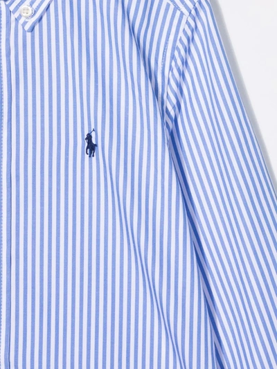Polo Ralph Lauren Embroidered-pony Shirt In Blue