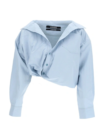 Shop Jacquemus Shirts In Light Blue