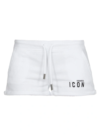 Shop Dsquared2 Shorts White In Bianco
