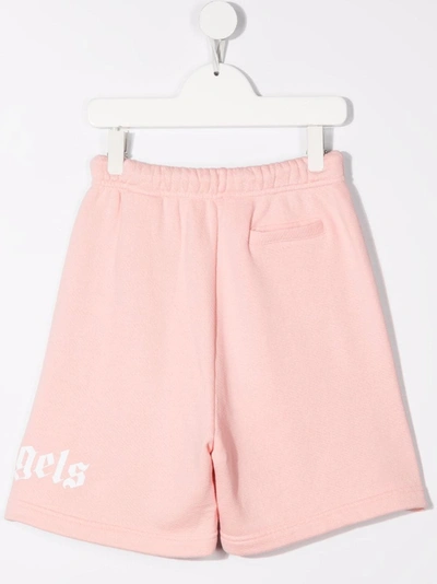 Shop Palm Angels Logo-print Track Shorts In Pink