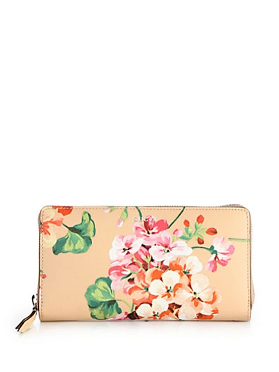 Gucci Shanghai Blooms-print Zip-around Wallet
