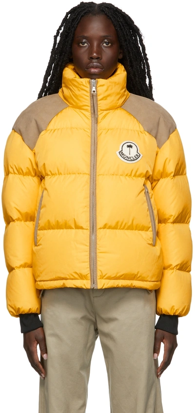 Moncler Genius 8 Moncler Palm Angels Yellow Down Kelsey Jacket In 105 Yellow
