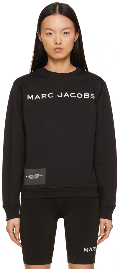 Shop Marc Jacobs Black 'the Sweatshirt' Sweatshirt In 001 Black