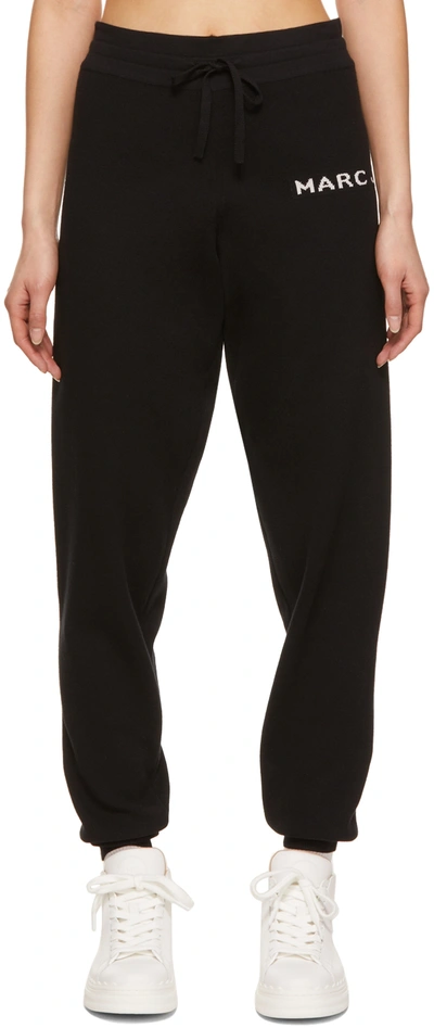 Shop Marc Jacobs Black 'the Knit Sweatpants' Lounge Pants In 001 Black