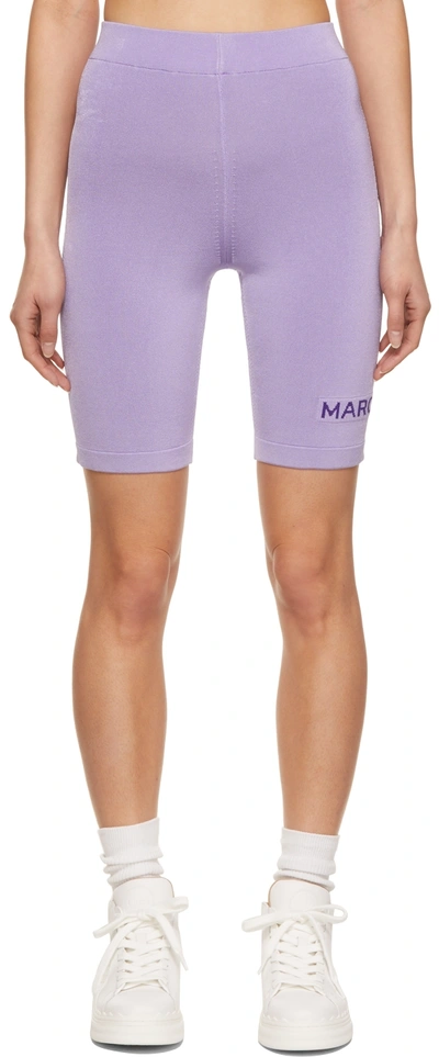 Shop Marc Jacobs Purple 'the Sport Shorts' Shorts In 511 Purple Potion