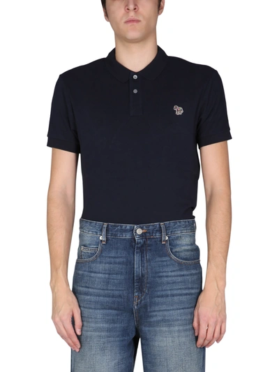 Shop Ps By Paul Smith Slim Fit Polo In Blue