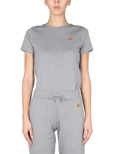 Shop Kenzo "tiger Crest" T-shirt In Grey