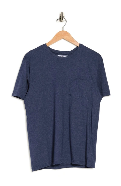Shop Mister Short Sleeve Pocket T-shirt In Royal Blue
