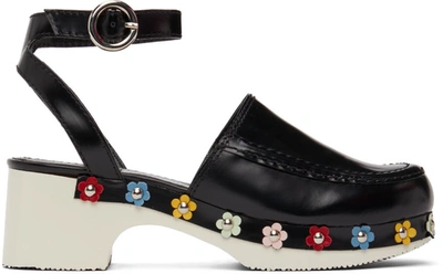 Shop Nicole Saldaã±a Ssense Exclusive Black Flower Bibi Heels