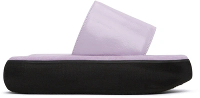 Shop Osoi Purple Boat Padded Platform Slides In Lavender