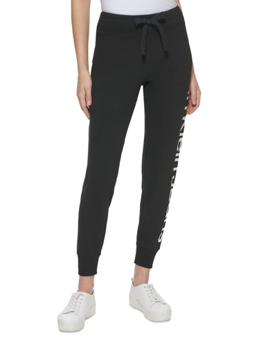 Shop Calvin Klein Jeans Est.1978 Logo-print Jogger Pants, Regular & Petite In Black