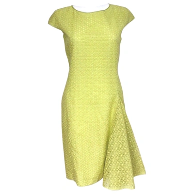 Pre-owned Giambattista Valli Lace Mid-length Dress In Yellow