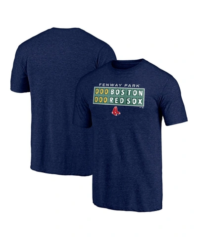 Shop Fanatics Men's  Branded Heathered Navy Boston Red Sox Hometown Tri-blend T-shirt