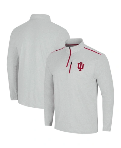 Shop Colosseum Men's  Heathered Gray Indiana Hoosiers Great Scott Quarter-zip Jacket