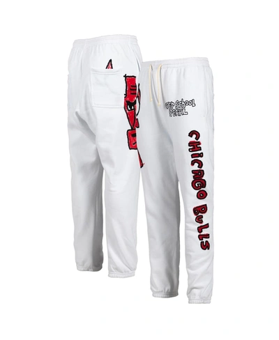 AFTER SCHOOL SPECIAL MEN'S WHITE CHICAGO BULLS SWEATPANTS 
