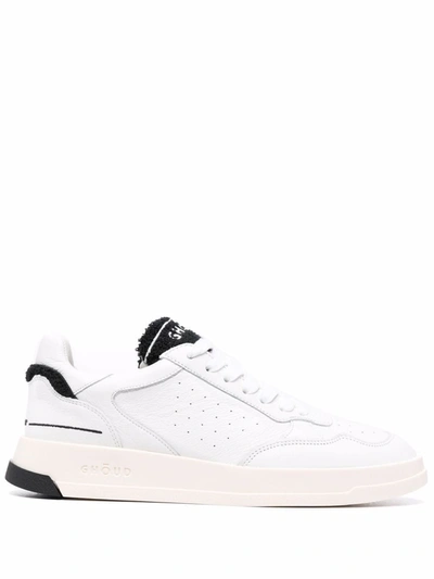 Shop Ghoud Men's White Leather Sneakers