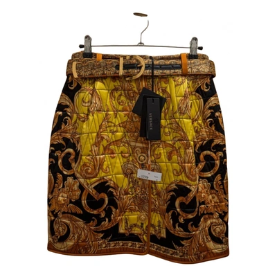 Pre-owned Versace Mini Skirt In Gold