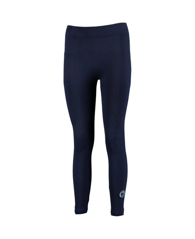 Zoozatz Women's Navy Penn State Nittany Lions Fleece Leggings In Navy