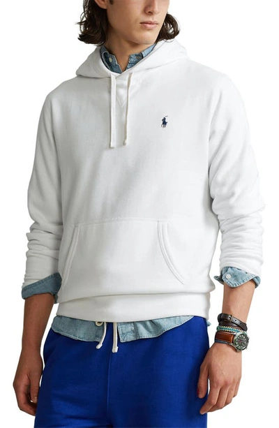 Shop Polo Ralph Lauren Fleece Pullover Hoodie In White