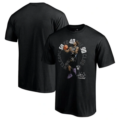 Shop Fanatics Branded Kyrie Irving Black Brooklyn Nets 50/40/90 Club Player Achievement T-shirt