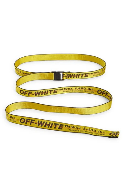 Shop Off-white Classic Mini Industrial Belt In Yellow Black