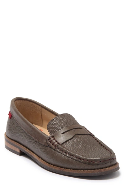 Shop Marc Joseph New York Penny Loafer In Graphite Pebble Loafer