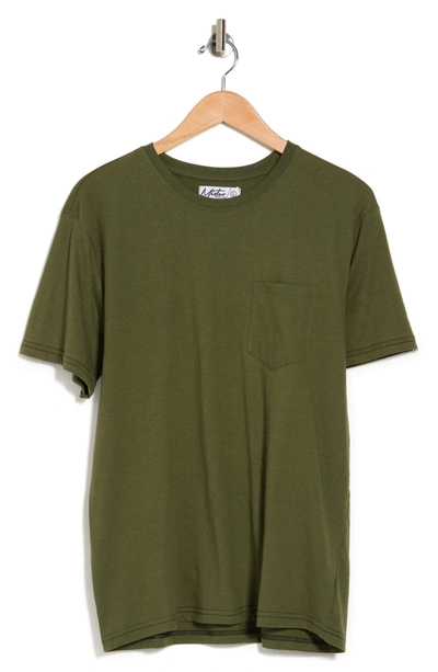 Shop Mister Short Sleeve Pocket T-shirt In Olive