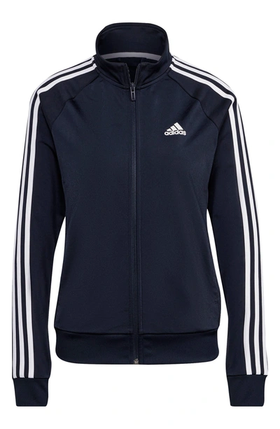 Adidas Originals Women's Adidas Essentials Warm-up Tricot Slim 3-stripes  Track Jacket (plus Size) In Navy | ModeSens