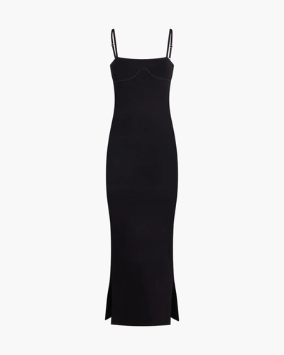 Shop Nanushka Nyoka Midi Dress In Black