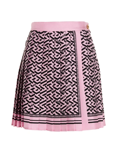 Shop Versace Plissè Skirt In Multicolor