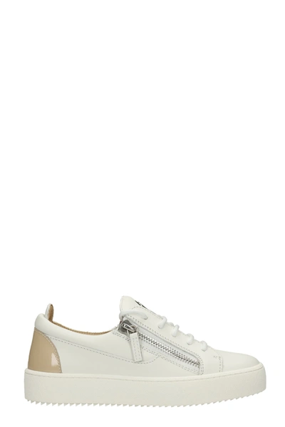 Shop Giuseppe Zanotti Gail Sneakers In White Leather