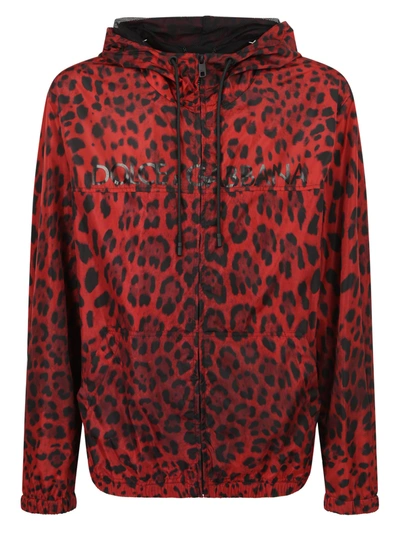 Shop Dolce & Gabbana Zipped Jacket In Red