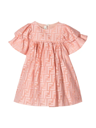 Shop Fendi Pink Dress In Fantasia