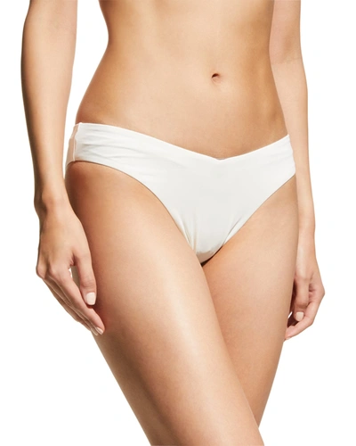 Shop Weworewhat Delilah Low-rise Hipster Bikini Bottoms In Off White Multi